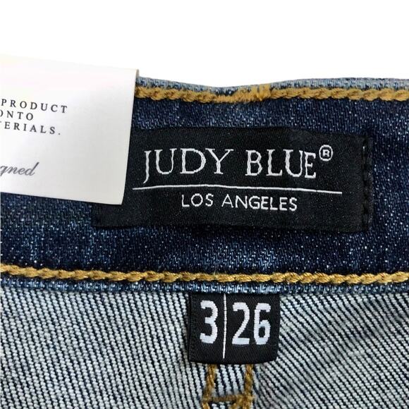 Judy Blue High Waist Boyfriend Fit Paint Splash Jeans Size 26 - Picture 2 of 8